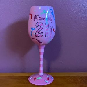 Happy 21 Birthday Wine Glass 2️⃣1️⃣🍷
